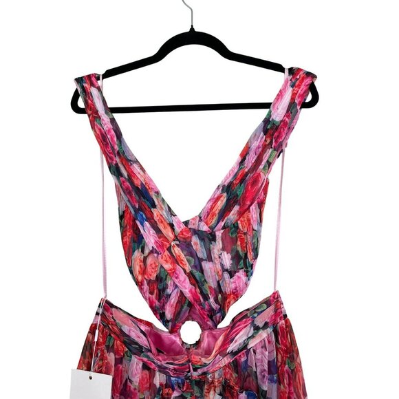 Mac Duggal $1400 Floral Cutout Layered Maxi Formal Dress Size 8 - Picture 13 of 14